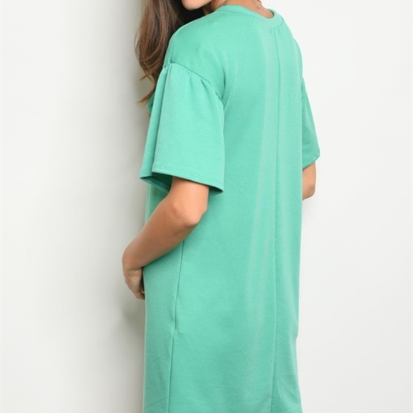 Mint Tunic Lace Up Dress - Picture 3 of 3